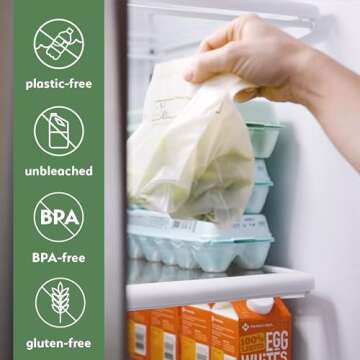 Eco-Friendly Compostable Food Storage Bags 150 Pack