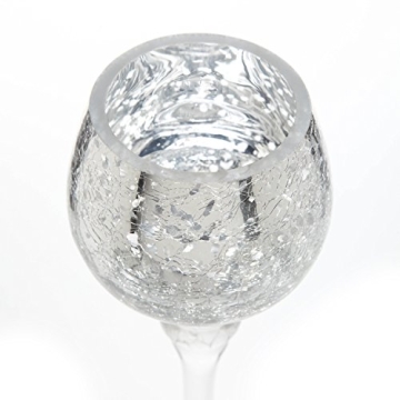 Hosley® 3 Crackle Metallic Glass Tealight Holders Set