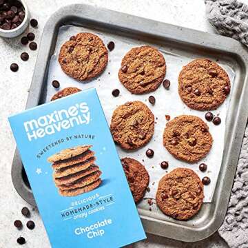 Maxine's Heavenly Cookie Variety Pack w/Chocolate Chip & Oatmeal Cookies | Healthy Gluten Free Cookies Sweetened with Coconut Sugar and Dates | Vegan, Dairy Free, Low Sugar | 7.2 Ounces Each (4 pack)