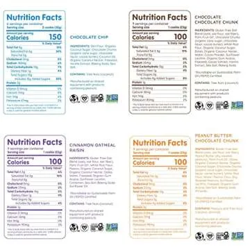 Maxine's Heavenly Cookie Variety Pack w/Chocolate Chip & Oatmeal Cookies | Healthy Gluten Free Cookies Sweetened with Coconut Sugar and Dates | Vegan, Dairy Free, Low Sugar | 7.2 Ounces Each (4 pack)