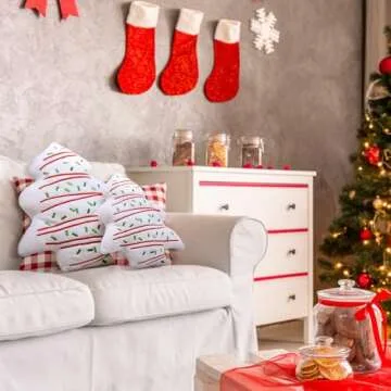 Shellwei Christmas Tree Cake Pillows - Cute Holiday Decor