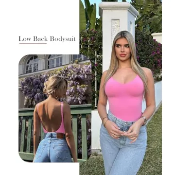 SHAPERX Low Back Tummy Control Bodysuit for Women