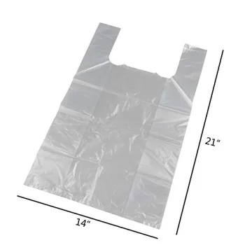 Hommp Handled T-Shirt Bags - 320 Clear Multi-Use Packs