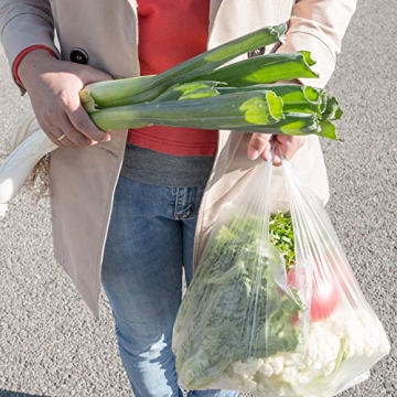 Hommp Handled T-Shirt Bags - 320 Clear Multi-Use Packs