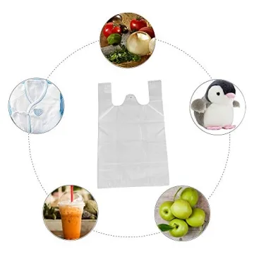 Hommp Handled T-Shirt Bags - 320 Clear Multi-Use Packs