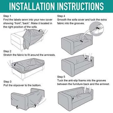 Rose Home Fashion Stretch Couch Covers for 3 Cushion Couch-Couch 1-Piece Covers for Sofa-Sofa Covers,Leather Couch Covers,Couch Covers for Dogs, Sofa Slipcover,Couch slipcover(Sofa: Dark Gray)