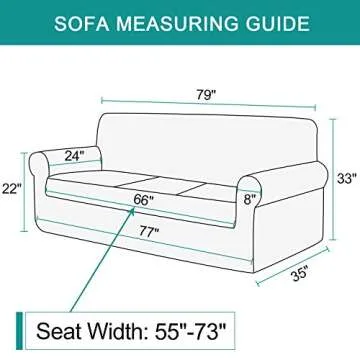 Rose Home Fashion Stretch Couch Covers for 3 Cushion Couch-Couch 1-Piece Covers for Sofa-Sofa Covers,Leather Couch Covers,Couch Covers for Dogs, Sofa Slipcover,Couch slipcover(Sofa: Dark Gray)