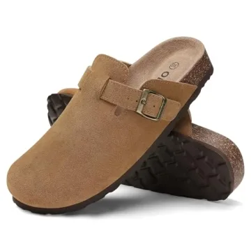 ODOLY Suede Clogs - Comfortable Leather Mules for All
