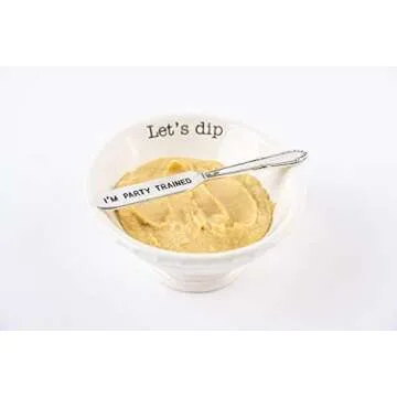 Mud Pie Circa Lets Dip Set - Elegant Dip Bowl with Spreader