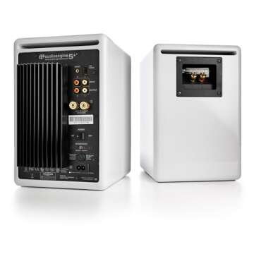 Audioengine A5 Powered Bookshelf Speakers - Premium 150W Stereo Speakers for Music, Gaming, Turntabl...