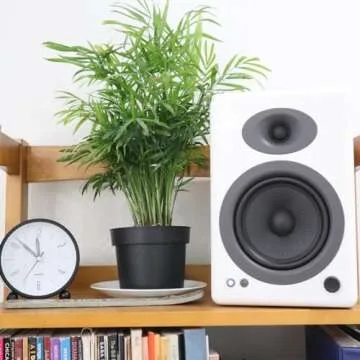 Audioengine A5 Powered Bookshelf Speakers - Premium 150W Stereo Speakers for Music, Gaming, Turntables, Home Theater Systems - Powerful Studio Monitors