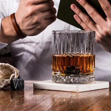 Elegant Whiskey Glass and Stones Set for Men Gifts