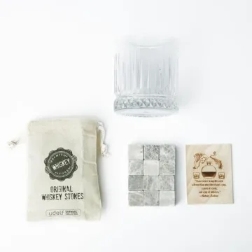 Elegant Whiskey Glass and Stones Set for Men Gifts