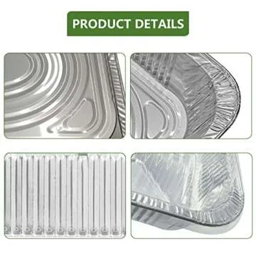 Durable 30 Pack Aluminum Baking Pans - Versatile and Sturdy