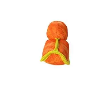 DURA FORCE - Durable Woven Fiber - Duck - Squeakers - Multiple Layers. Made Durable, Strong & Tough. Interactive Play Dog Toy (Tug, Toss & Fetch). Machine Washable & Floats (Duck 2(Orange) 2 Pack)