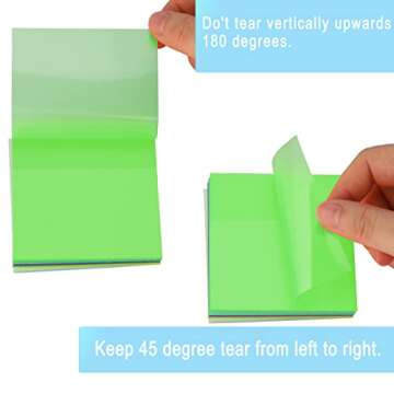 400 Sheets Post its, Sticky Notes 3x3 Inches, Bright Colors Self-Stick Pads, Strong Adhesive Post it Notes, Clear Sticky Note Pads, Easy to Post for Home, Notebook, Office Supplies (8 Pads)