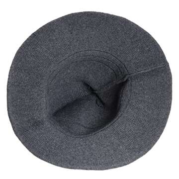 tiggell Halloween Hat Wool Knitted Cap for Witch Women Party Decor Masquerade Cosplay Costume Accessory Christmas Birthday (Dark Gray)