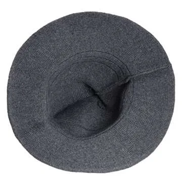 tiggell Halloween Hat Wool Knitted Cap for Witch Women Party Decor Masquerade Cosplay Costume Accessory Christmas Birthday (Dark Gray)