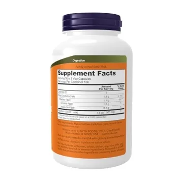 NOW Foods Psyllium Husk Caps – 500 mg, Non-GMO, 500 Veg Capsules