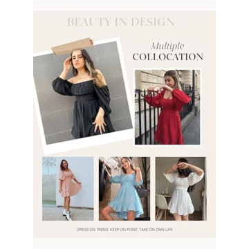 Stylish Dokotoo Square Neck Black Dress for Women