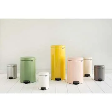 Brabantia Step Trash Can newIcon with Plastic Inner Bucket, 8 Gal. - Metallic Mint