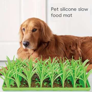 Interactive Silicone Grass Feeding Mat for Cats and Dogs