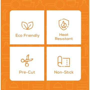 Comfy Package [12 x 16 Inch - 200 Count] Pre-Cut Parchment Paper Baking Sheets, Non-Stick - Parchment Paper Sheets for Baking & Cooking - White