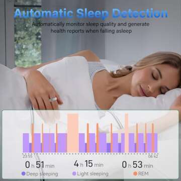 YULUCKGO Smart Ring Fitness Tracker for Men Women - Health Heart Rate Ring with Motion Tracking, Sle...