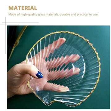 Zerodeko Seashell Plate - Elegant Glass Serving Dish