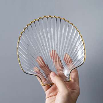 Zerodeko Seashell Plate - Elegant Glass Serving Dish