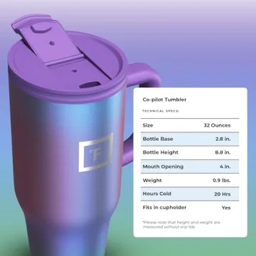 Co-Pilot Insulated Mug with Straw & Flip Cap - 32 Oz