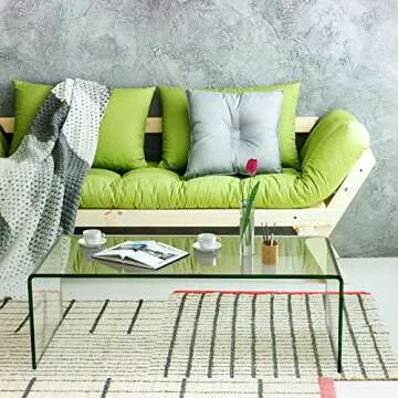 Tangkula Glass Coffee Table for Modern Homes