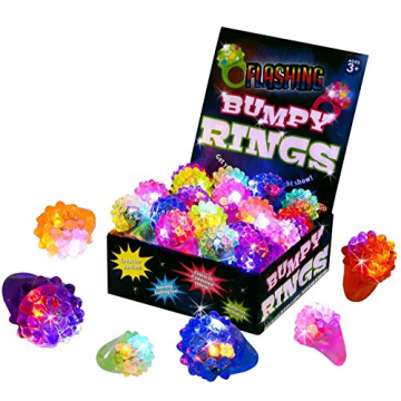 Kangaroo 18-Pack LED Light Up Rings | Neon Glow Rings for Kids & Adults | Party Favors for Birthday,...