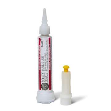 Beauty Secrets Drip & Clog Proof Nail Glue (1 Pack) Bundled with Nail File Black Coarse 100 Grit by ...