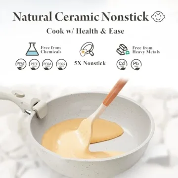 Bazova Ceramic Nonstick Cookware Set - 17 Pieces