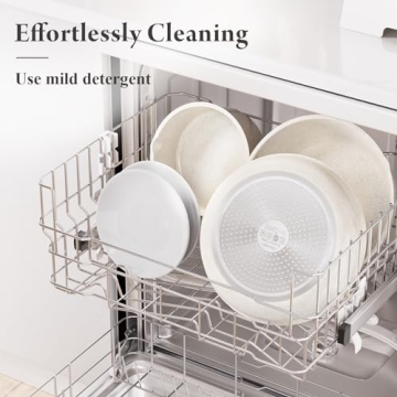 Bazova Ceramic Nonstick Cookware Set - 17 Pieces