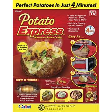 Potato Express Microwave Cooker - Perfectly Cooked Potatoes!