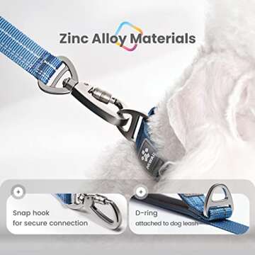 Pawaii Dog Collar and Leash Set, Personalized Dog Collar with Reflective Dog Leash, Dog Collar and Leash for Medium Dogs Adjustable Size