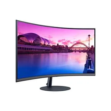 SAMSUNG 27-Inch S39C Series FHD Curved Gaming Monitor, 75Hz, AMD FreeSync, Game Mode, Advanced Eye Comfort, Frameless Display, Built in Speakers, Slim Metal Stand, LS27C392EANXGO, 2023, Black