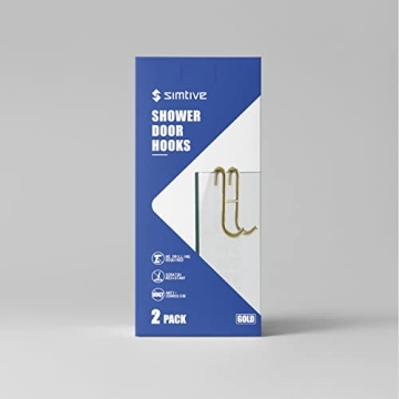 Simtive Gold Squeegee Hooks for Elegant Bathrooms