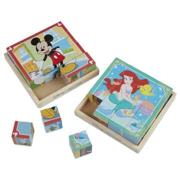 Melissa & Doug Mickey Mouse Cube Puzzle - Fun Learning Toy