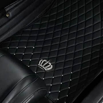 All-Weather PU Leather Car Floor Mats - 5 Pack Set