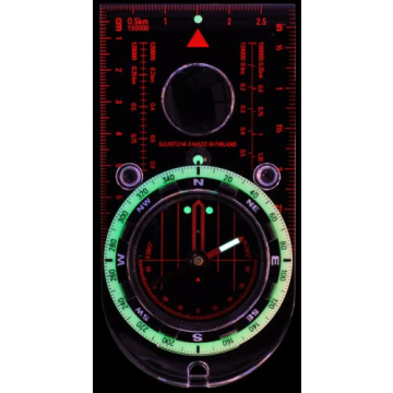 SUUNTO M-3 NH Compass with Adjustable Declination for Navigation