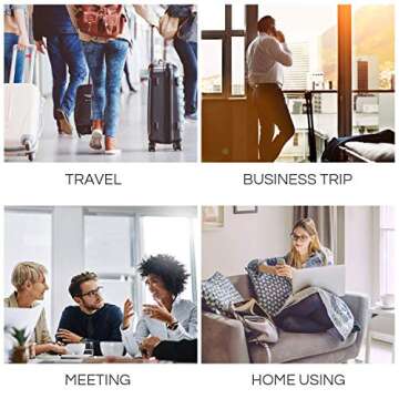 2000W Travel Voltage Converter, 220V to 110V Converter for Hair Dryer Straightener Curling Iron, 10A Power Adapter with 2 USB and EU/UK/AU/US Plugs for Charging Laptop Tablet Camera Cell Phone