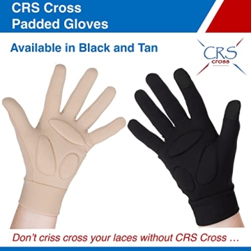 CRS Cross Padded Ice Skating Gloves. Warm Padded Protection for Figure Skating Testing, Practice, Dance Competitions, Roller Skaters and Cheerleading. (Black, Youth Small- Toddler)