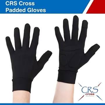 CRS Cross Padded Ice Skating Gloves. Warm Padded Protection for Figure Skating Testing, Practice, Dance Competitions, Roller Skaters and Cheerleading. (Black, Youth Small- Toddler)