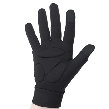 CRS Cross Padded Ice Skating Gloves. Warm Padded Protection for Figure Skating Testing, Practice, Dance Competitions, Roller Skaters and Cheerleading. (Black, Youth Small- Toddler)