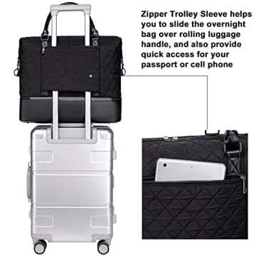 CAMTOP Women Ladies Travel Weekender Bag Overnight Duffel Carry-on Tote Bag fit 15.6 Inch Laptop Computer