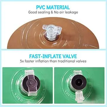 Inflatable Avocado Pool Float Floatie with Ball Water Fun Large Blow Up Summer Beach Swimming Floaty Party Toys Lounge Raft for Kids Adults