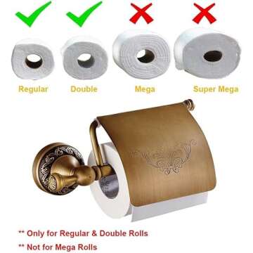 Elegant Antique Brass Toilet Paper Holder with Cover